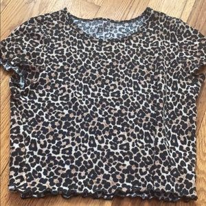 american eagle cheetah print shirt